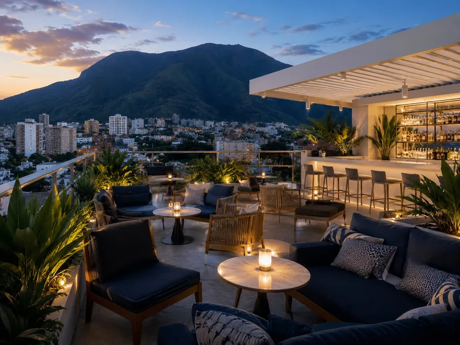 Terraza Rooftop en CUARTA AVENIDA SUITES